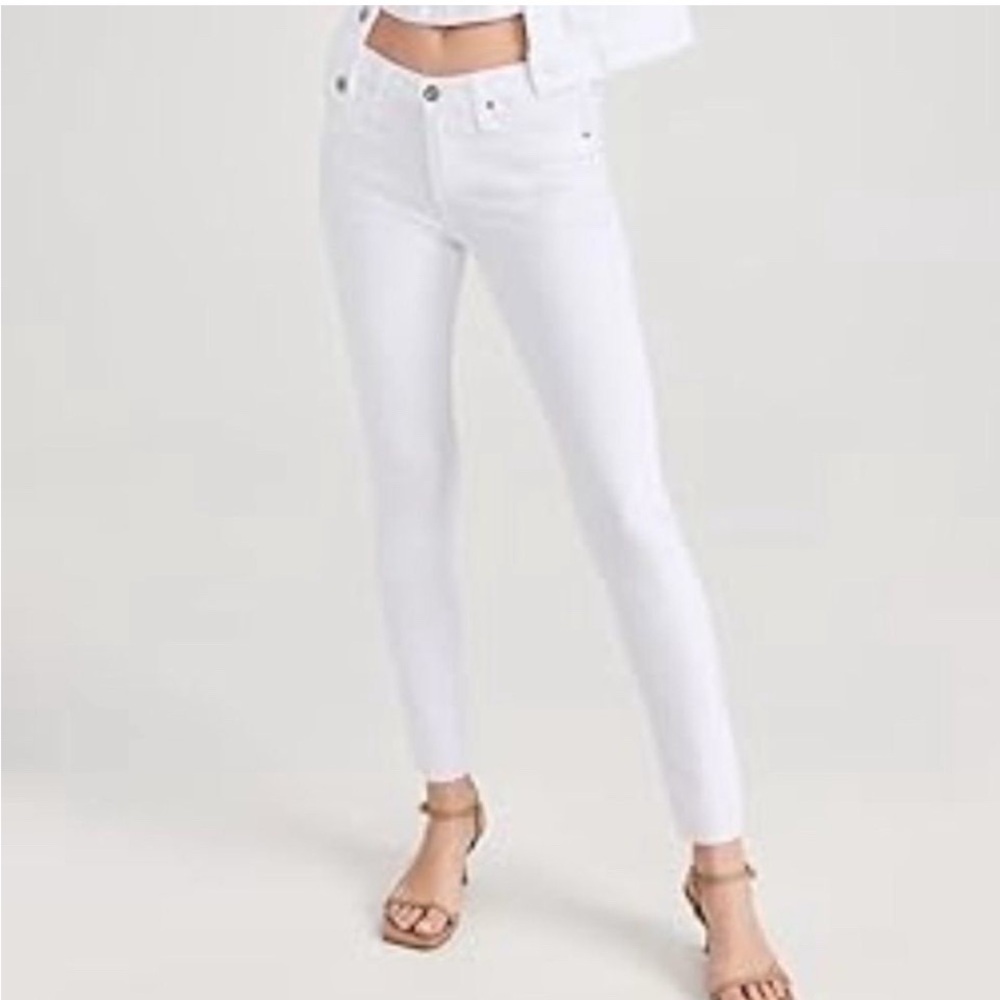 AG ‘The Legging’ Super Skinny Ankle Jean - White